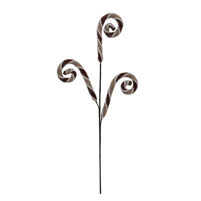 28" Jute Chenille Curly (Two-Tone Brown)
