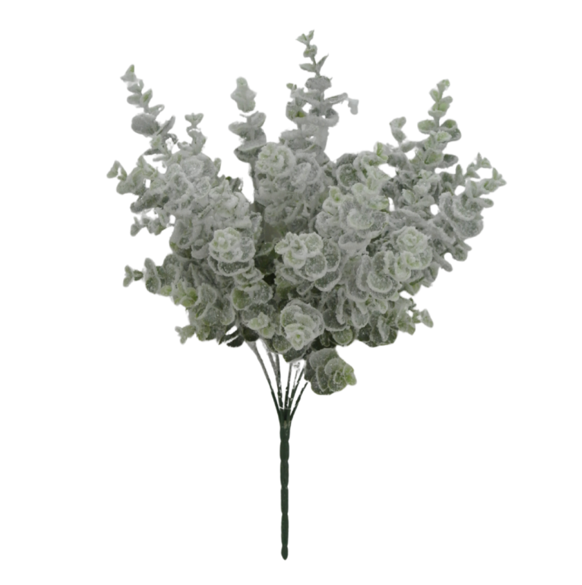 19" Eucalyptus W/ Snow Bush
