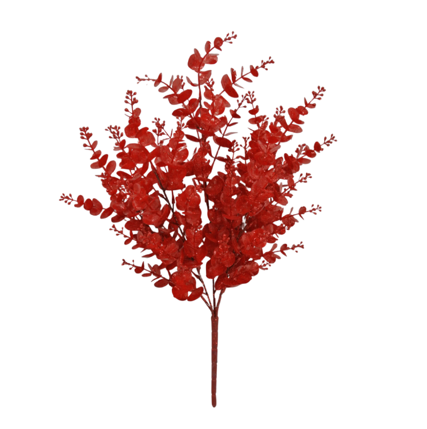 20" Eucalyptus W/ Glitter (Red)