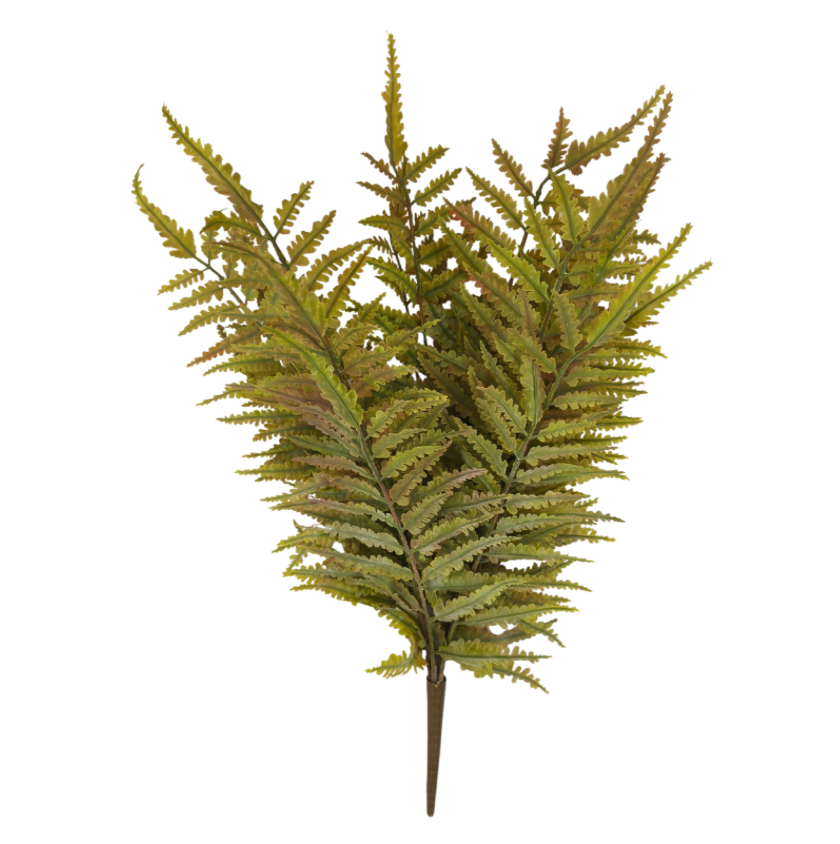 20" Plastic Fern Bush (Green)