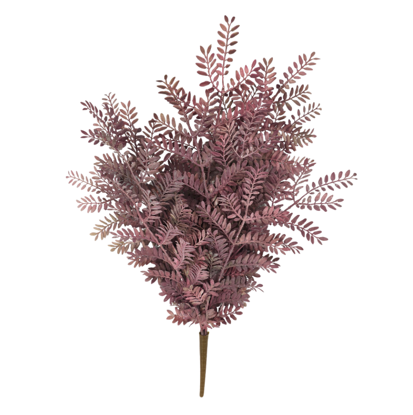 20" Plastic Fern Bush (Purple)