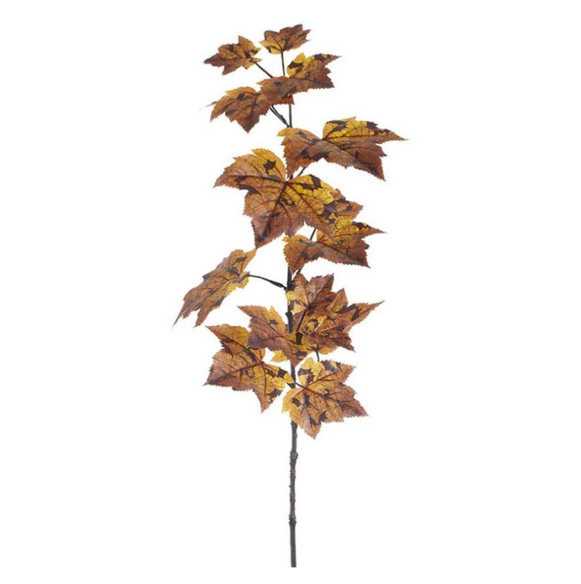 36" Maple Leaf Spray W/ Bats (Orange/Black)