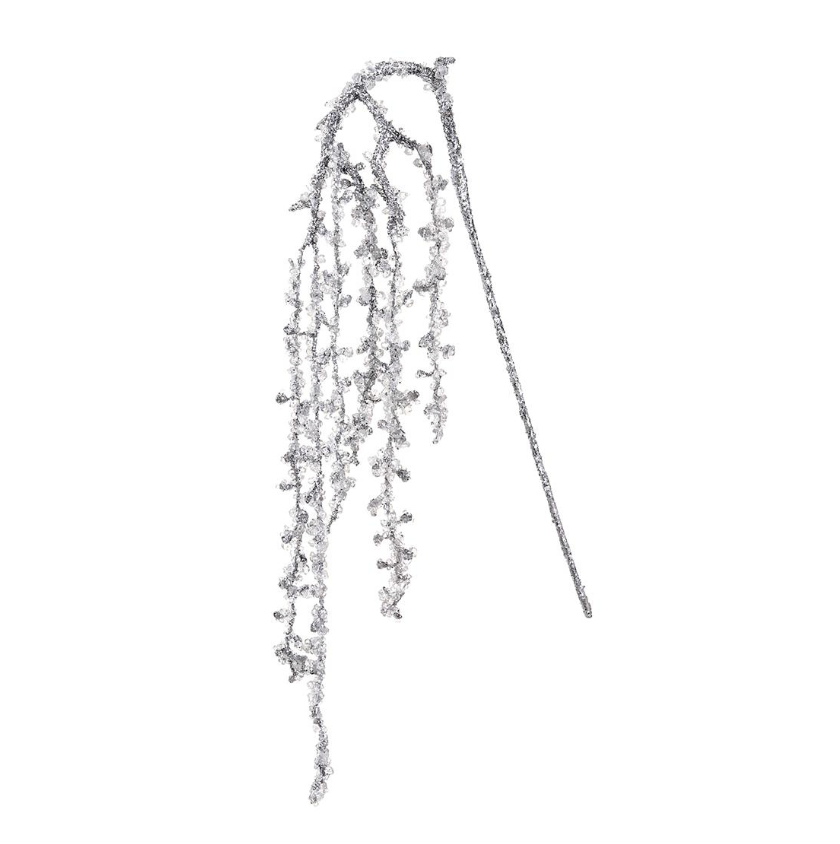 41" Glitter/Beaded Hanging Spray (Silver)