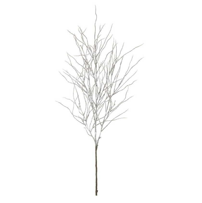 46" Snowed Twig Spray (White/Brown)
