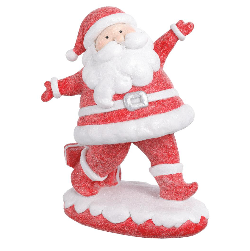5.5" Glittered Santa (Red/White)