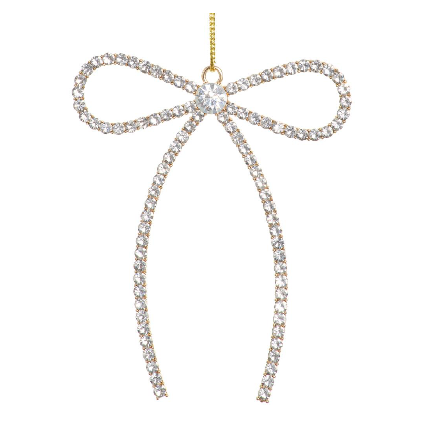 3.5"WX4"L Diamond Bow Ornament