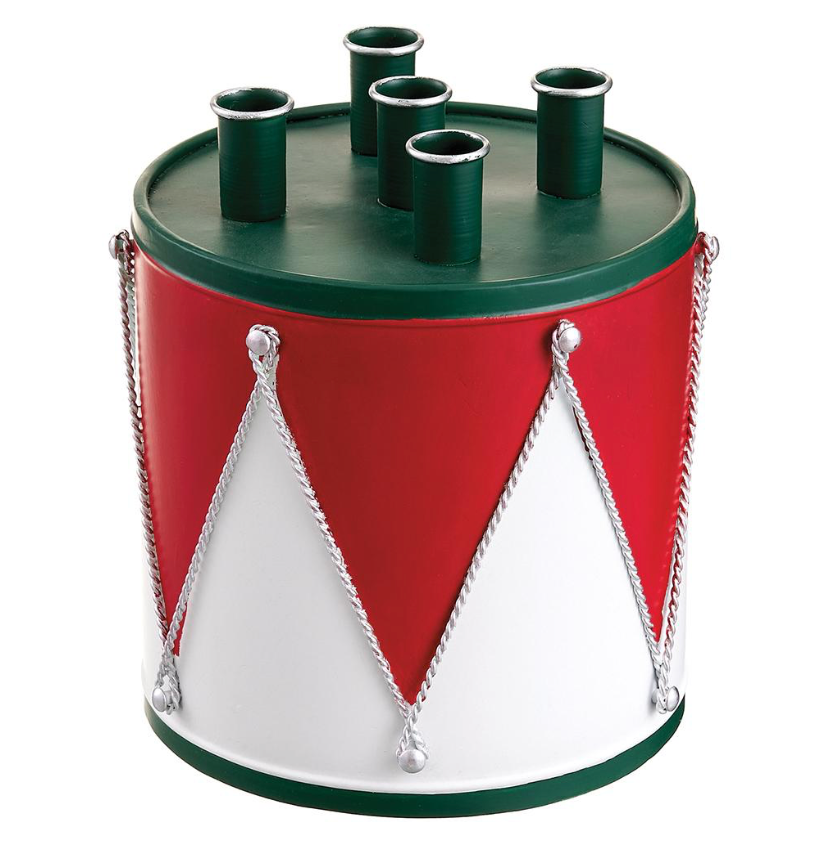 9.5" Metal Drum Candle Holder X5