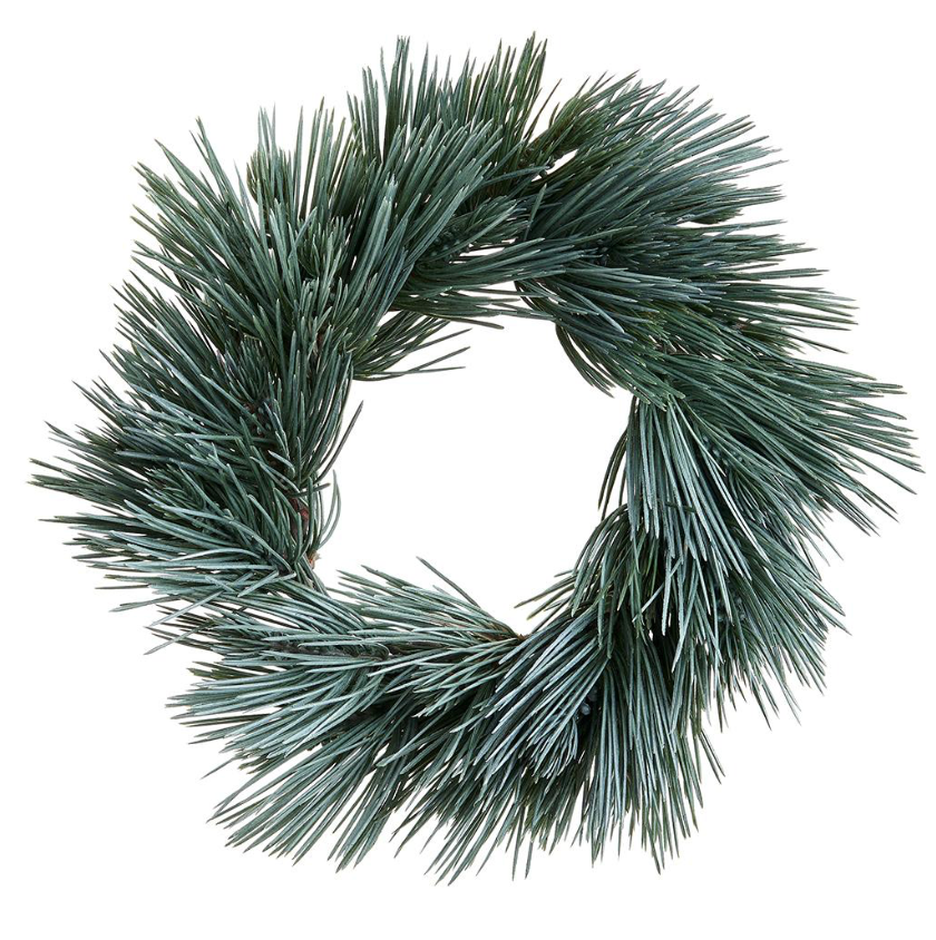 9" Needle Pine Wreath (Grey/Green)