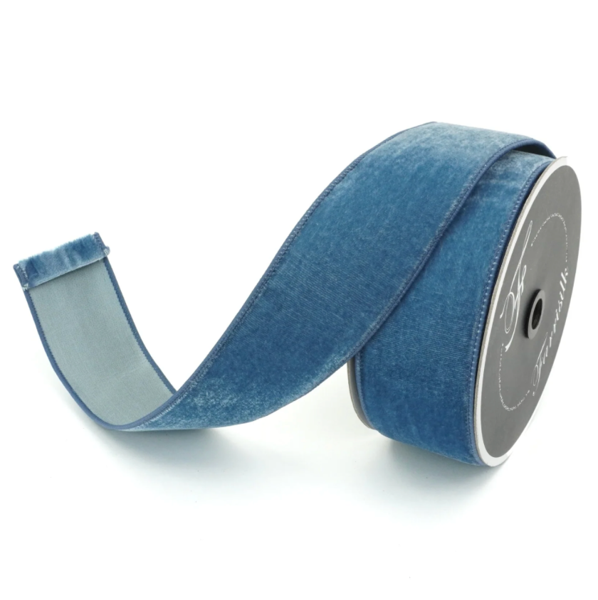 2.5"X10YD Velvet (Steel Blue) Farrisilk