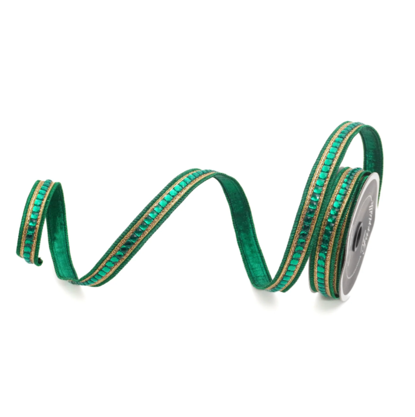.75"X5YD Jewely Garland (Emerald) Farrisilk