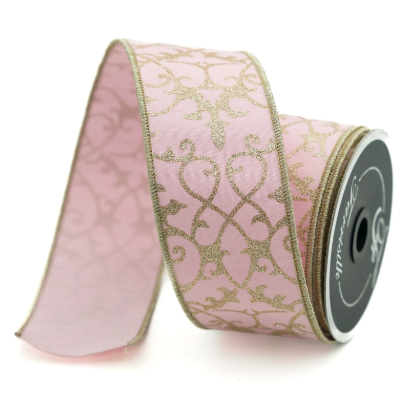 2.5"X10YD Cassia Acanthus (Light Pink) Farrisilk