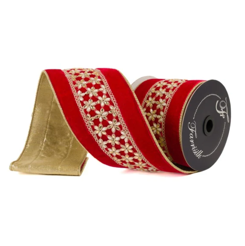 4"X5YD Ambient Jewel (Red) Farrisilk