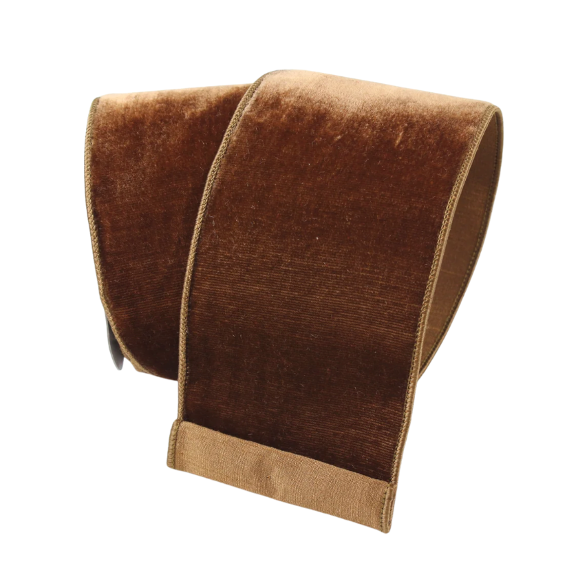 2.5"X10YD Velvet (Pecan) Farrisilk