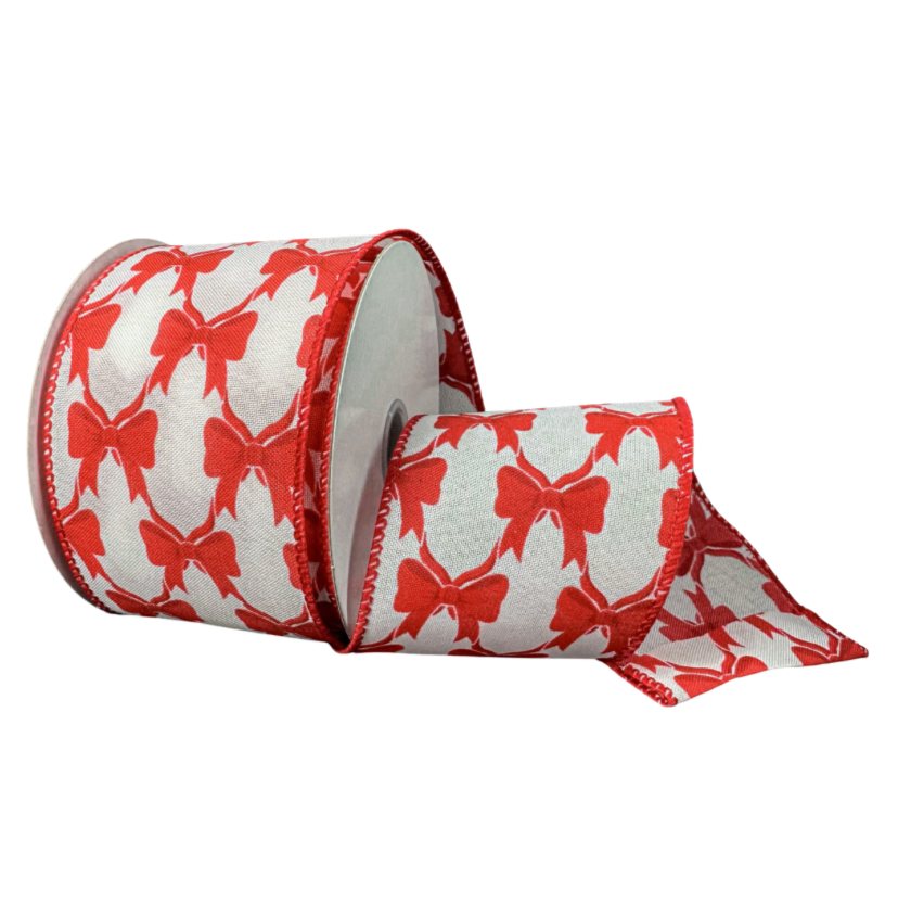 2.5"X10Y Bows (Red/White)