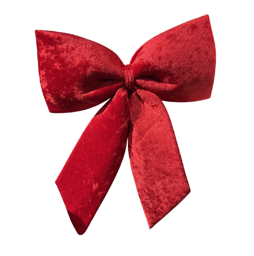 14"X17" Red Velvet 3D Hanging Bow