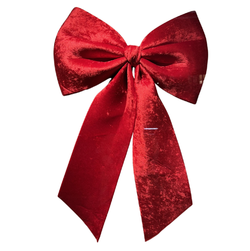 32"X47" Red Velvet 3D Hanging Bow
