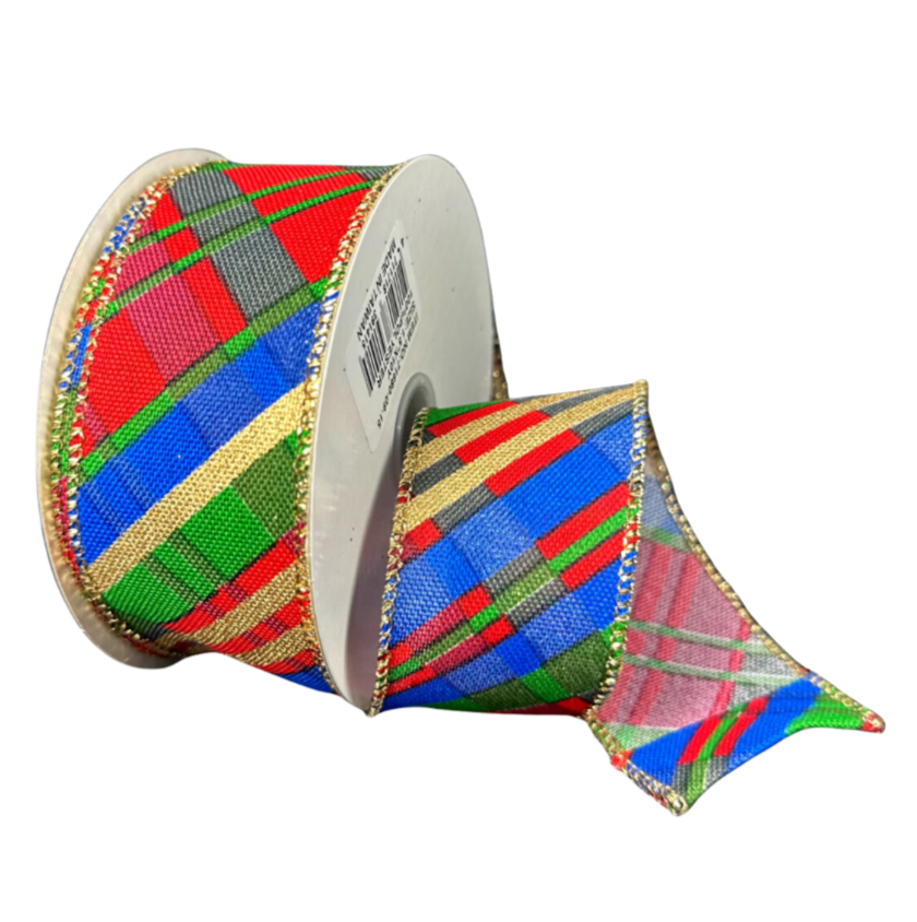 1.5"X10Y Conklin Plaid (Red/Blue/Green/Gold)
