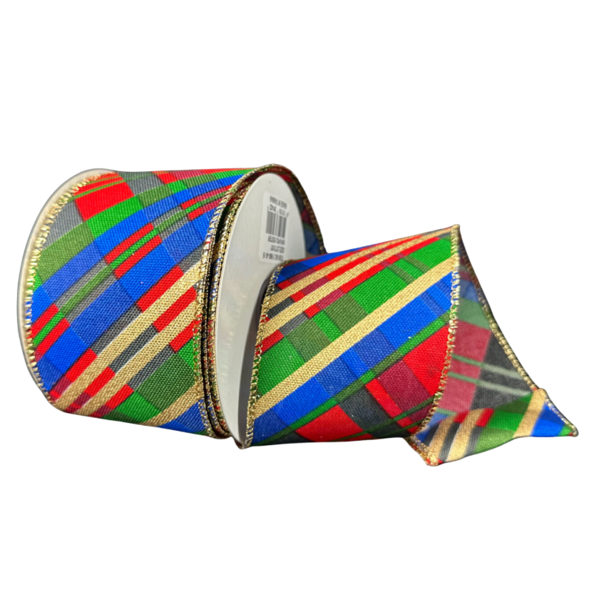 2.5"X10Y Conklin Plaid (Red/Blue/Green/Gold)