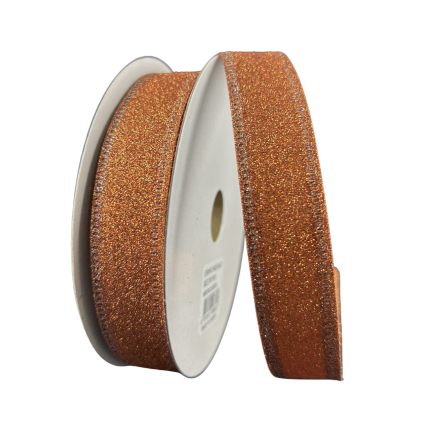 7/8"X10Y Flat Glitter (Rust)