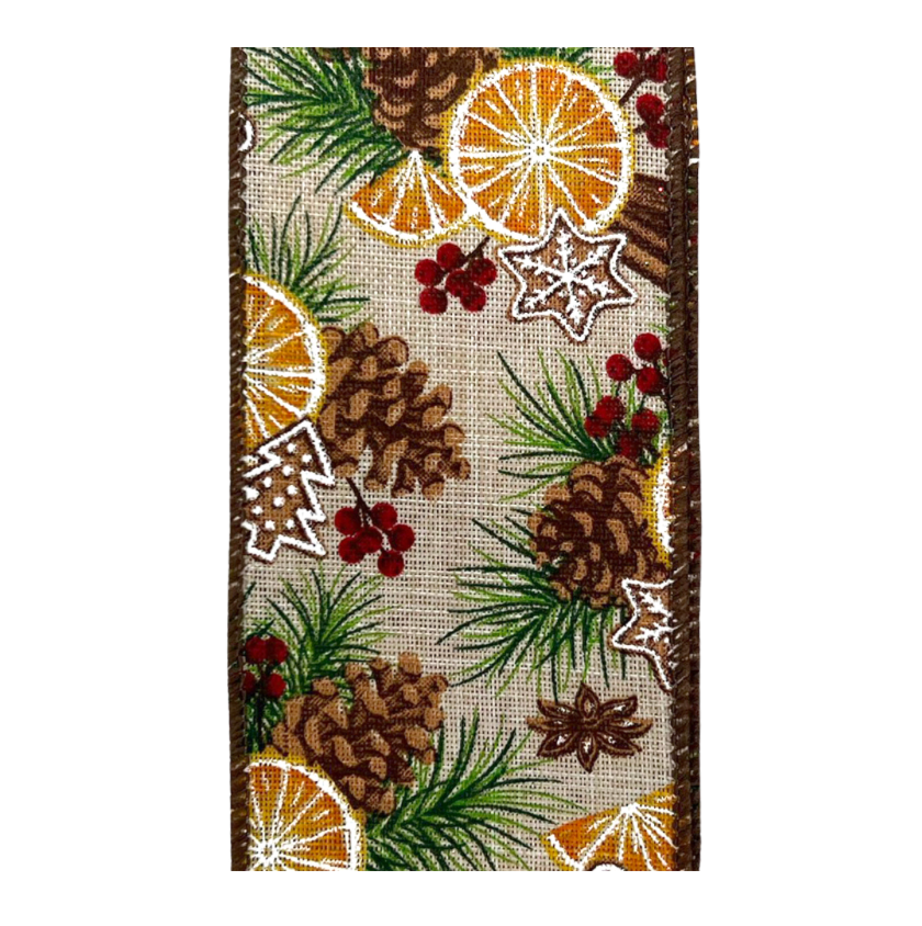 2.5"X10Y Pinecone/Orange/Berry