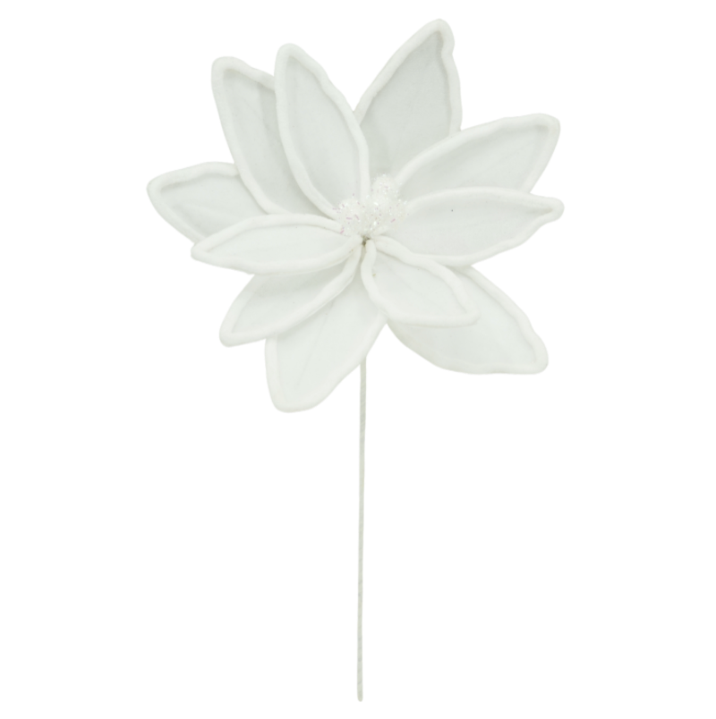 15" Felt Edge Velvet (White)