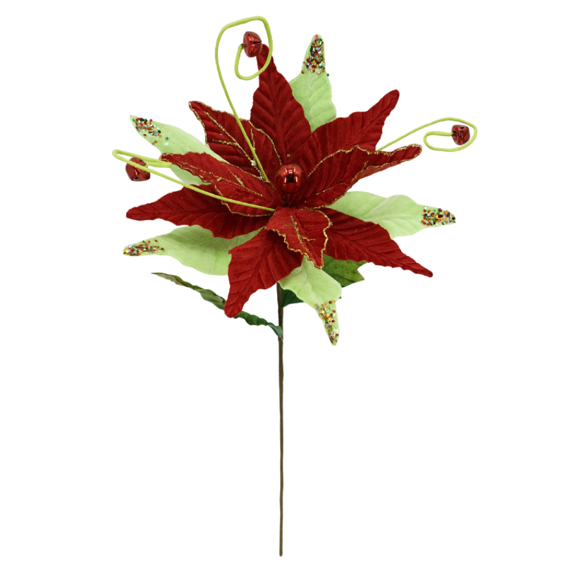 15" Velvet Glitter (Red/Green)