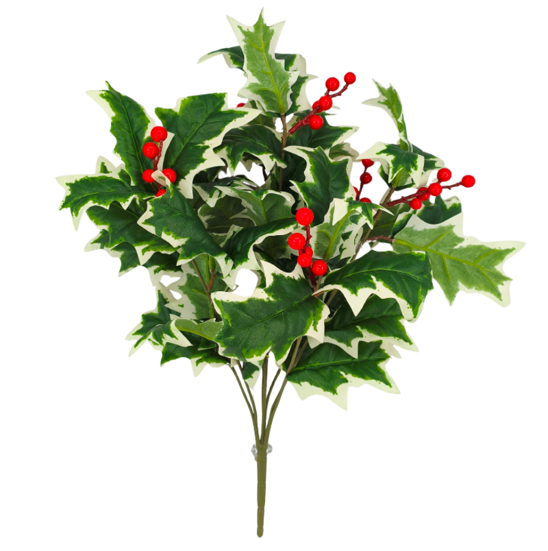 21" Berry Holly Leaves Bush