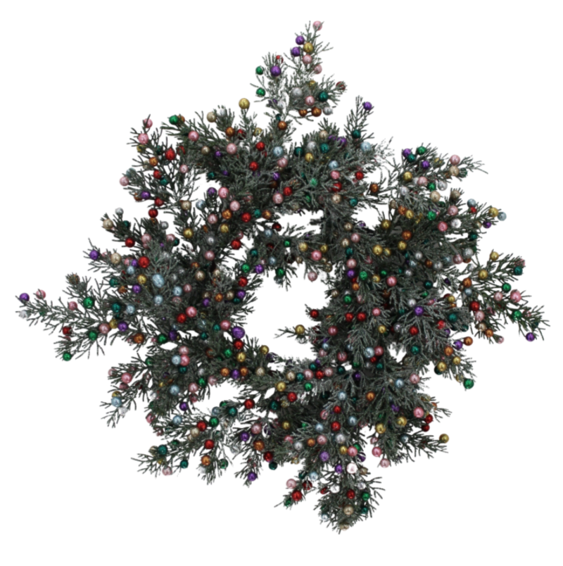 20" Cedar Berry Wreath (Multicolor)