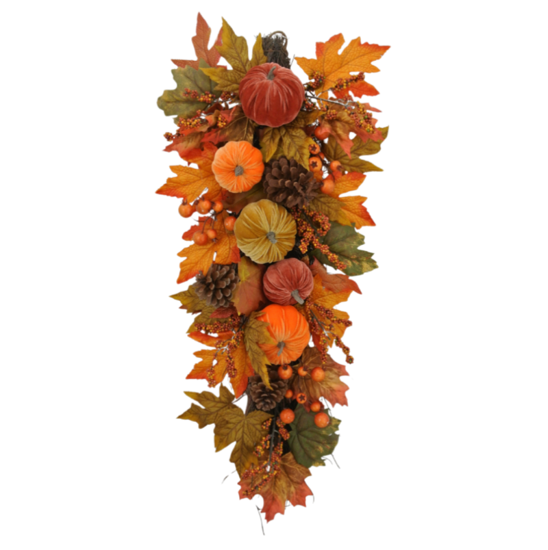 30" Maple Pinecone Pumpkin Teardrop