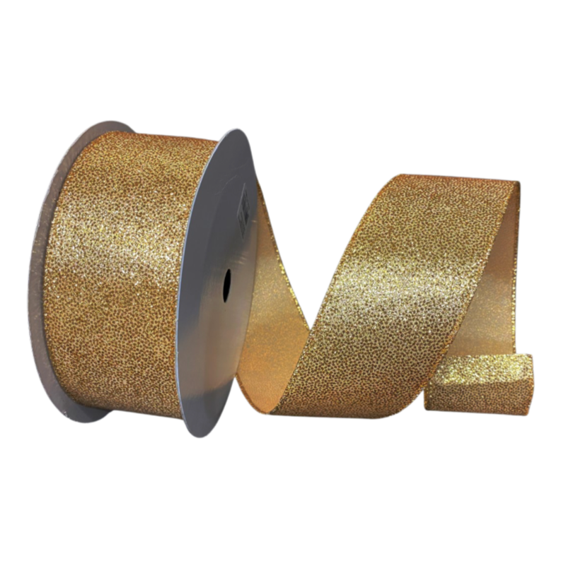 2.5"X50Y Glittered Satin (Gold)
