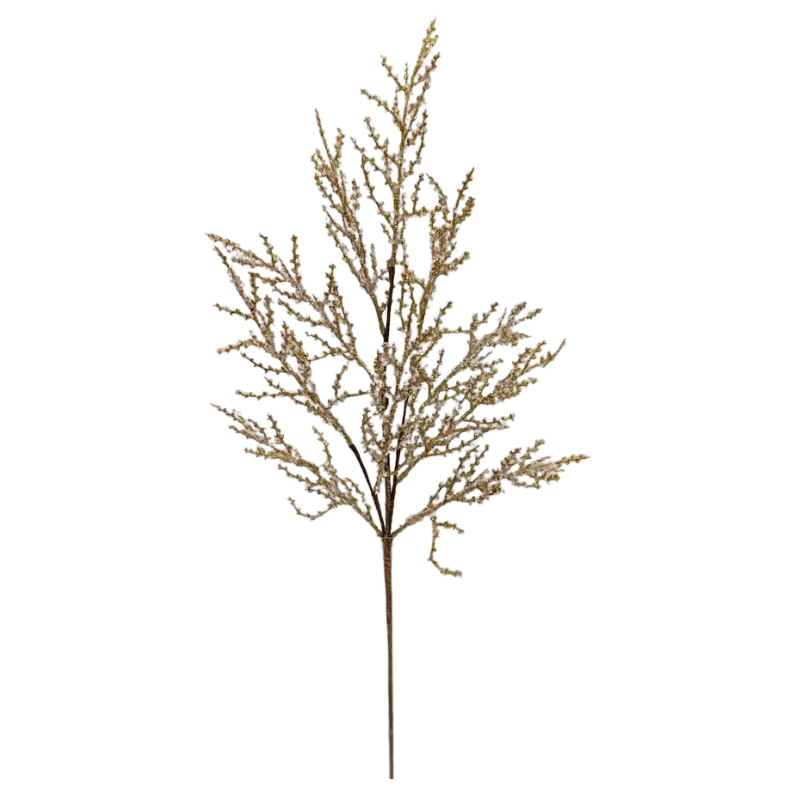 30.5" Iced Twig Spray (White/Gold)