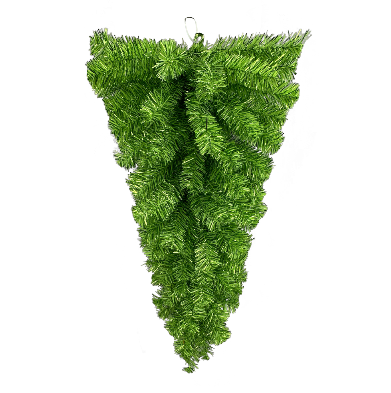32" Green Tinsel Teardrop