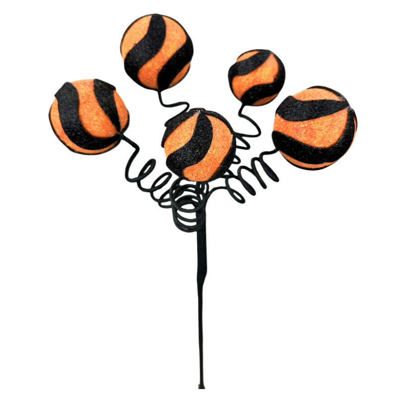 16" Swirl Stripe Ball Pick (Orange)