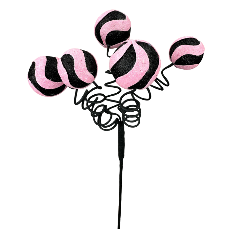 16" Swirl Stripe Ball Pick (Pink)
