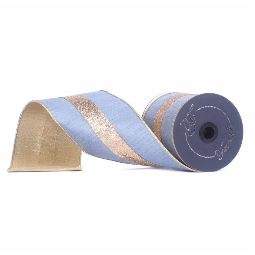 4"X10YD Classic Glitz (Steel Blue) Farrisilk
