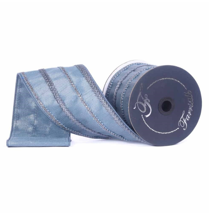 4"X10YD Cableknit (Steel Blue) Farrisilk