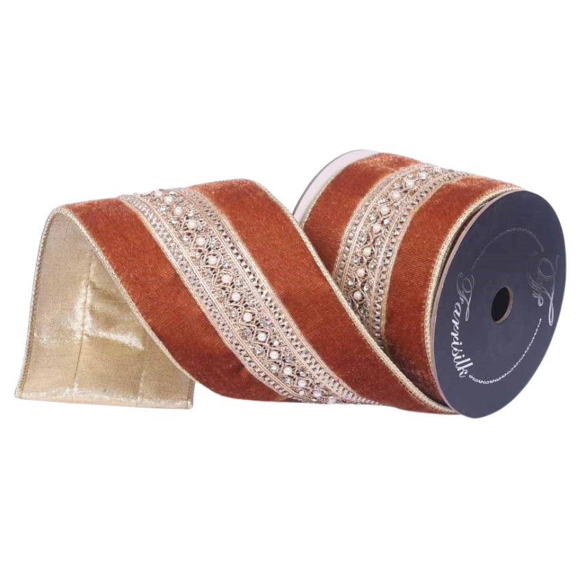 4"X5YD Maison Ruban (Pecan) Farrisilk
