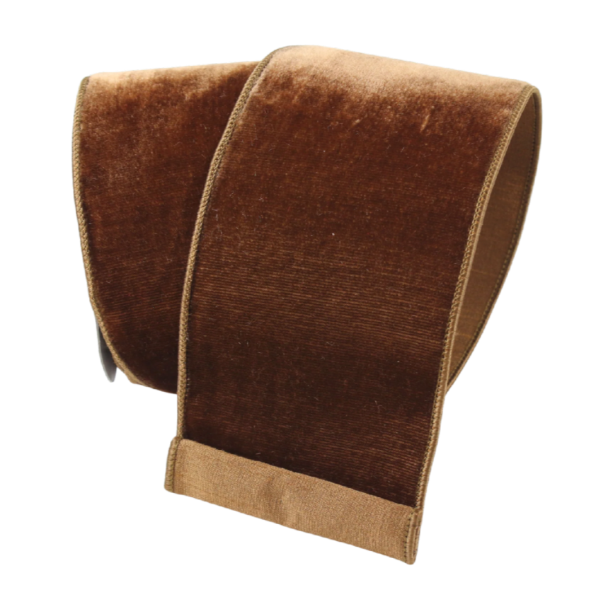 6"X10YD Velvet (Pecan) Farrisilk