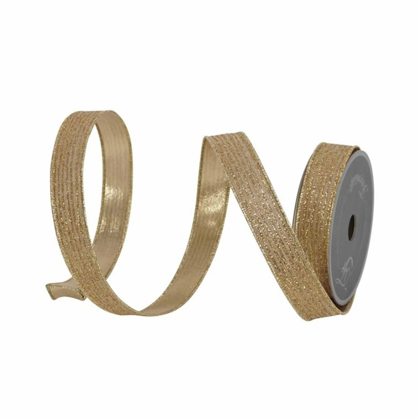 1"X10YD Random Stripes (Gold) Farrisilk