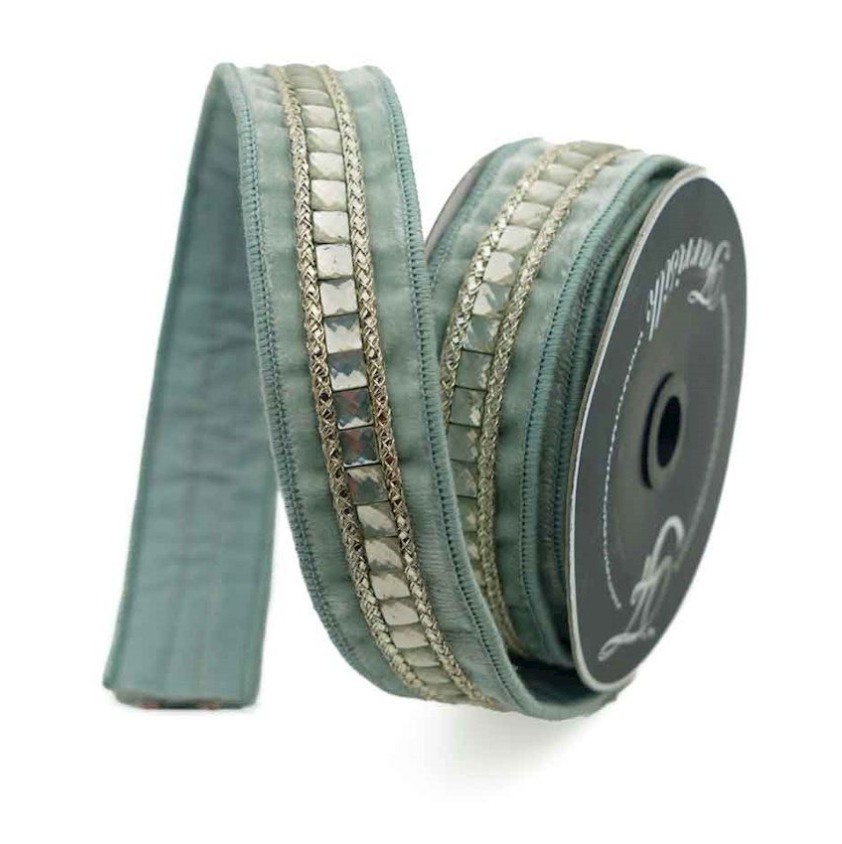 1.5"X5YD Gemstones (Light Blue) Farrisilk