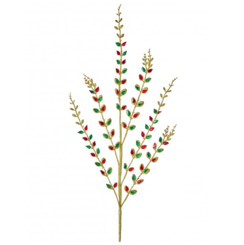 30" Jeweled Glitter Spray (Red/Green)