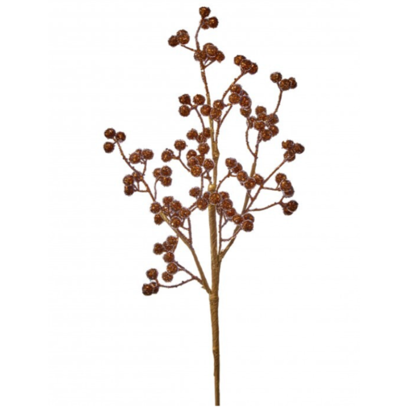 24" Micro Bead Iced Berry Spray (Brown)