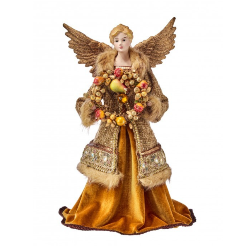 18" Fabric Charleston Angel Tree Top