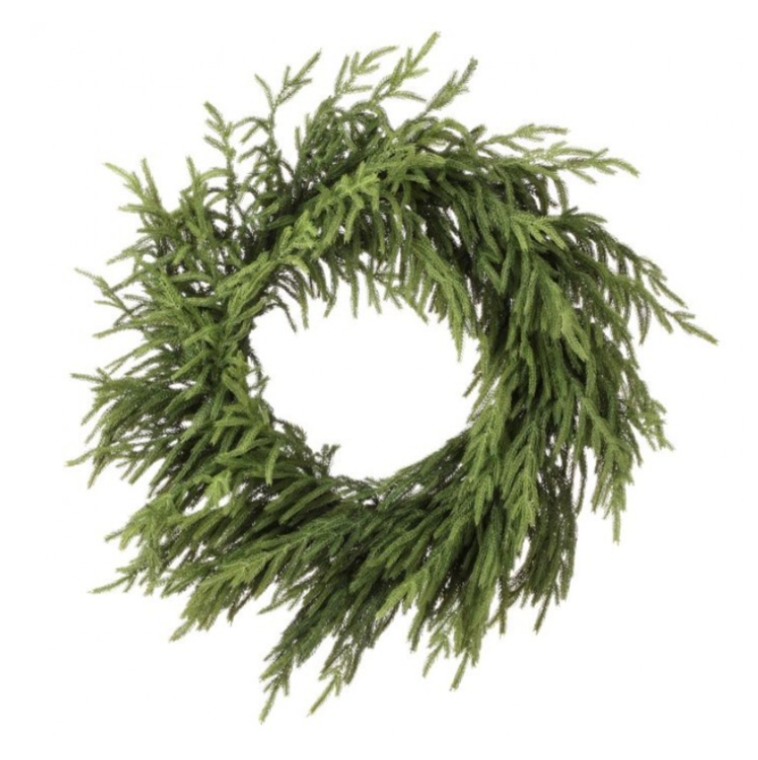 30" Just Cut Nat Touch Norfolk Pine Wreath