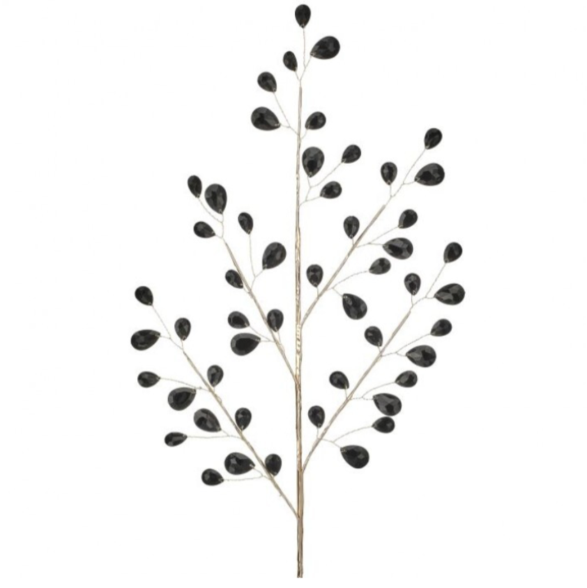 24" Metal Jewel Spray (Black)