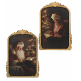 18.5X27" Framed Santa/Mrs Claus Art (Assorted, Purchase is for ONE)