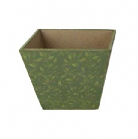 6"Sqx4.5"H Planter W/Fall Foliage Decals