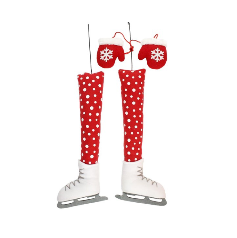 3PC Ice Skater Decor Kit