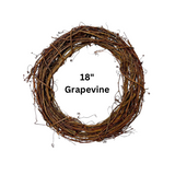 18" Grapevine Wreath (Mix & Match: Max 8 total grapevines per order)