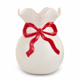7.5" and 5.5" Bow Ruffled Vases